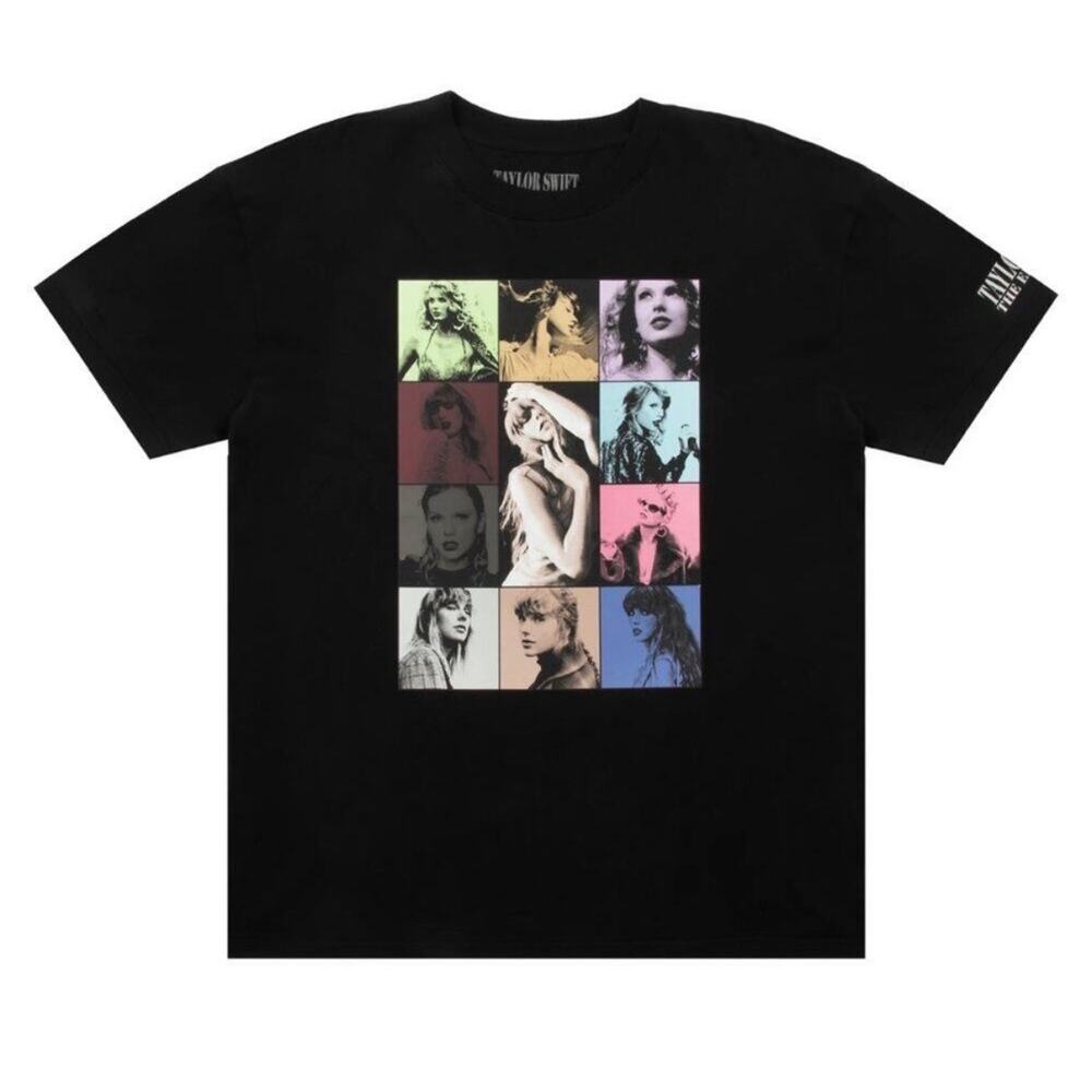 Taylor Swift The Eras Tour 2023-2024 Black Graphic T-Shirt Concert L